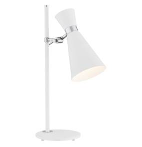 Lampa stołowa LUKKA 3890 oprawa w kolorze białym z chromowanymi elementami ARGON