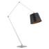 Lampa podłogowa ZAKYNTOS BIS 3952 oprawa w kolorze chromu z czarnym abażurem ARGON