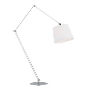 Lampa podłogowa ZAKYNTOS BIS 3953 oprawa w kolorze chromu z białym abażurem ARGON