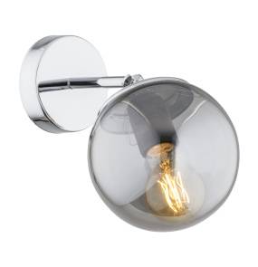 Kinkiet SATELITE 3989 oprawa w kolorze chromu z dymionym kloszem ARGON