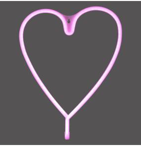 Kinkiet neonowy NEON-HERZ 85020-87 oprawa w kolorze różowym ZUMA LINE by Paul Neuhaus