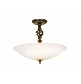 Plafon Pembroke PB/SF/A BLK/GLD Elstead Lighting czarno-złota oprawa w klasycznym stylu