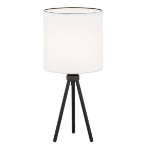 Lampa stołowa HILARY 4083 oprawa w kolorze czarnym z białym abażurem ARGON