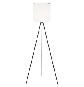 Lampa podłogowa HILARY 4084 oprawa w kolorze czarnym z białym abażurem ARGON