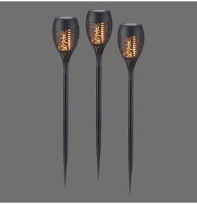 Lampa gruntowa solarna FACKEL-SOL 19106-18-3 oprawa w kolorze czarnym ZUMA LINE by Paul Neuhaus