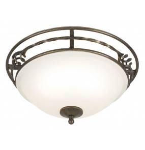 Plafon Pembroke PB/F/A BLK/GLD Elstead Lighting czarno-złota oprawa w klasycznym stylu