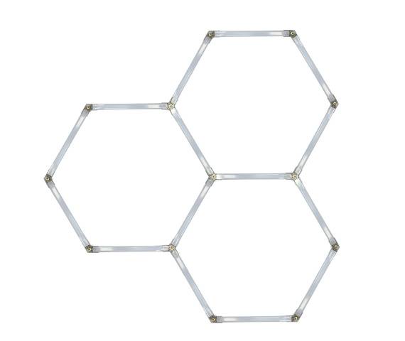 Plafon Geometric System 3 New LP-0209/3C 4K oprawa w kolorze białym LIGHT PRESTIGE