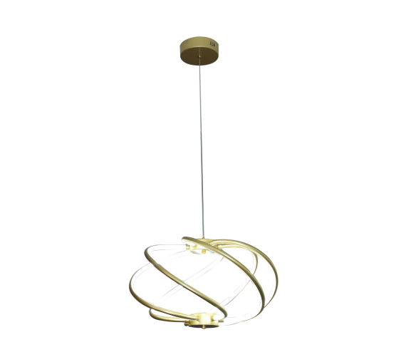 Lampa wisząca Kandor złota LED CCT