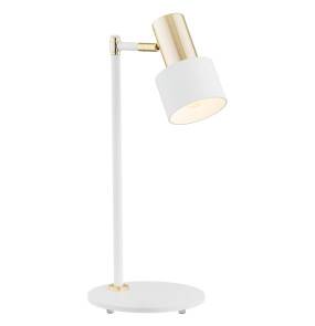Lampka biurkowa DORIA 4256 oprawa w kolorze bieli i złota ARGON