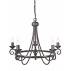 Żyrandol Harlech HR5 BLK Elstead Lighting klasyczna oprawa w kolorze czarnym