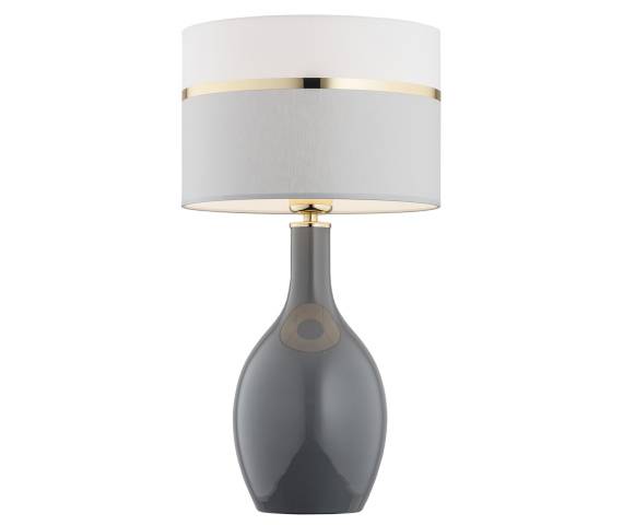 Lampa stołowa BEJA 4360 oprawa w kolorze szarym z elementami bieli i złota ARGON