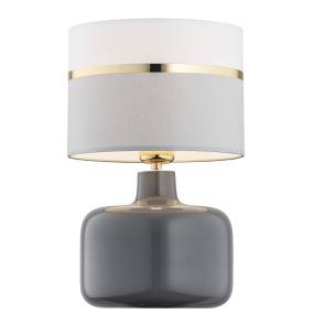 Lampa stołowa BEJA 4362 oprawa w kolorze szarym z elementami bieli i złota ARGON