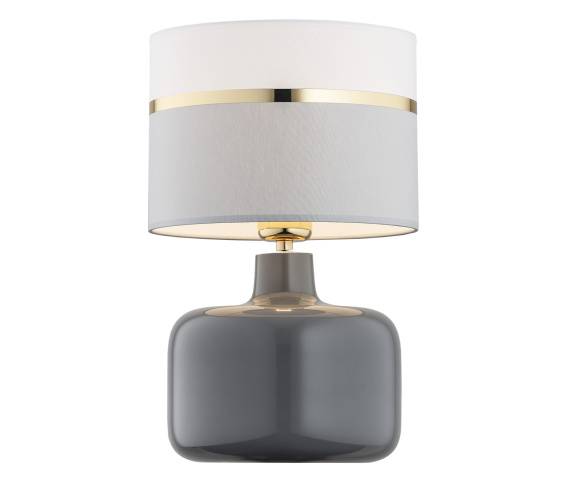 Lampa stołowa BEJA 4362 oprawa w kolorze szarym z elementami bieli i złota ARGON