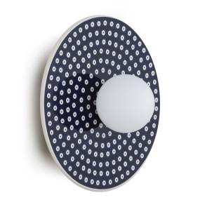 Kinkiet BOLL 8935 oprawa w kolorze kobaltowym z białymi elementami ARGON x Manufaktura Bolesławiec