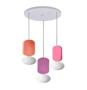 Lampa wisząca Ballo LP-0730/3P oprawa w kolorze białym z kolorowymi elementami LIGHT PRESTIGE