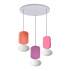 Lampa wisząca Ballo LP-0730/3P oprawa w kolorze białym z kolorowymi elementami LIGHT PRESTIGE