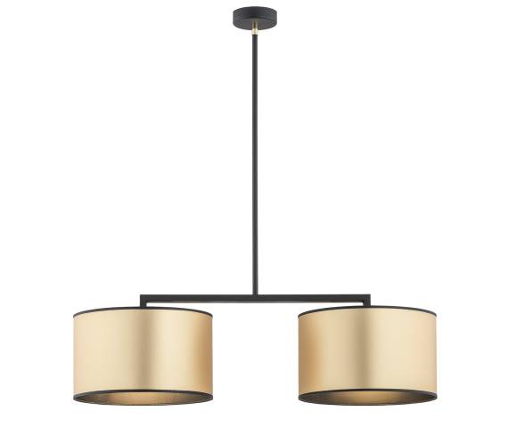 Lampa wisząca KARIN 898 oprawa w kolorze czarnym ze złotymi abażurami ARGON
