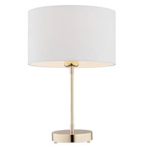 Lampa stołowa KARIN 4301 oprawa w kolorze złotym z białym abażurem ARGON