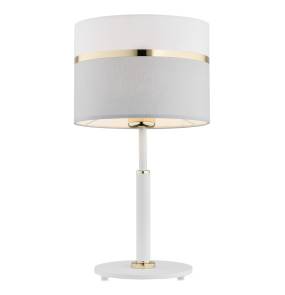 Lampa stołowa KASER 4286 oprawa w kolorze białym z elementami szarości i złota ARGON