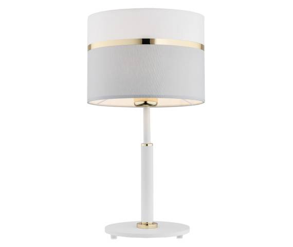 Lampa stołowa KASER 4286 oprawa w kolorze białym z elementami szarości i złota ARGON