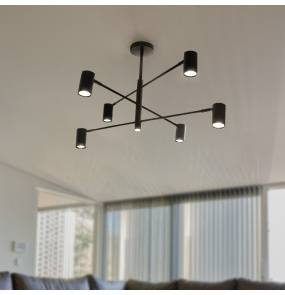 Lampa wisząca 6 x spot GU10 DD-40 czarna SIENA