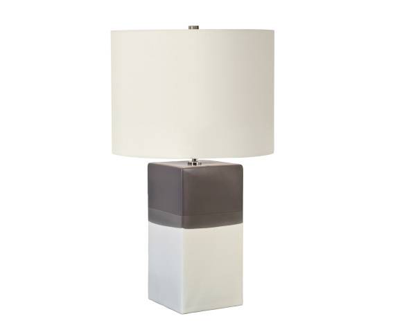 Lampa stołowa Alba Cream Elstead Lighting ceramiczna oprawa w kolorze kremowo-szary