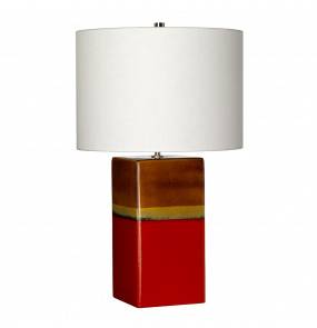 Lampa stołowa Alba Rouge Elstead Lighting ceramiczna oprawa w kolorze czerwonym