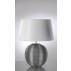 Lampa stołowa Caesar Silver Elstead Lighting srebrna oprawa w dekoracyjnym stylu