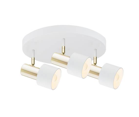 Lampa sufitowa DORIA 6008 oprawa w kolorze bieli i złota ARGON