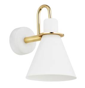 Kinkiet BEVERLY 4704 oprawa w kolorze białym ze złotymi elementamiARGON