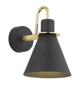 Kinkiet BEVERLY 4708 oprawa w kolorze czarnym ze złotymi elementami ARGON