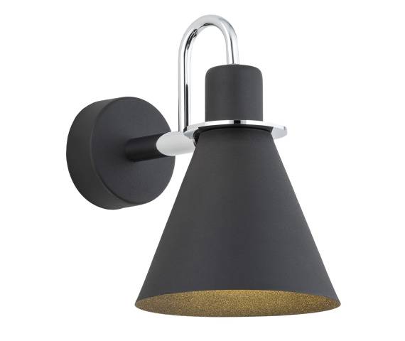 Kinkiet BEVERLY 4709 oprawa w kolorze czarnym z chromowanymi elementami ARGON