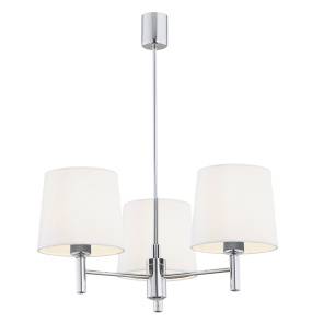 Żyrandol BOLZANO PLUS 6114 oprawa w kolorze chromu z białymi abażurami ARGON