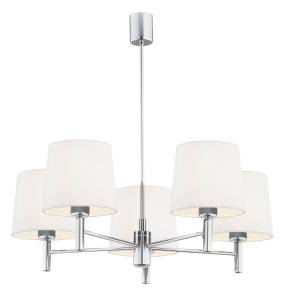 Żyrandol BOLZANO PLUS 2110 oprawa w kolorze chromu z białymi abażurami ARGON