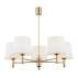 Żyrandol PONTE PLUS 2106 oprawa w kolorze złotym z białymi abażurami ARGON