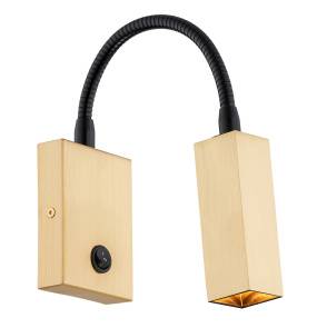 Kinkiet z wysięgnikiem ROCKSTAR 4743 oprawa w kolorze czerni i złota ARGON