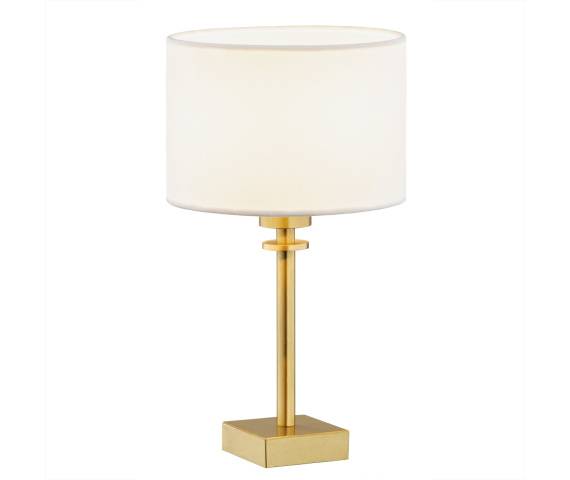 Lampa stołowa ABBANO 8047 oprawa w kolorze złotym z białym abażurem ARGON