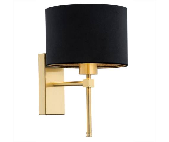 Kinkiet ABBANO 8050 oprawa w kolorze złotym z czarnym abażurem ARGON