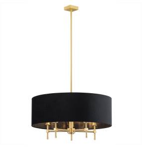 Lampa wisząca ABBANO 2133 oprawa w kolorze złotym z czarnym abażurem ARGON