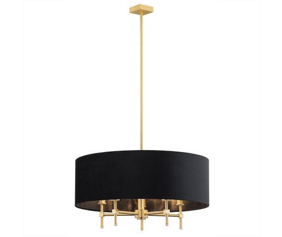 Lampa wisząca ABBANO 2133 oprawa w kolorze złotym z czarnym abażurem ARGON
