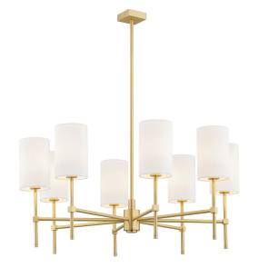 Żyrandol ABRUZZO 5051 oprawa w kolorze złotym z białymi abażurami ARGON