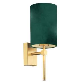 Kinkiet ABRUZZO 8109 oprawa w kolorze złotym z zielonym abażurem ARGON