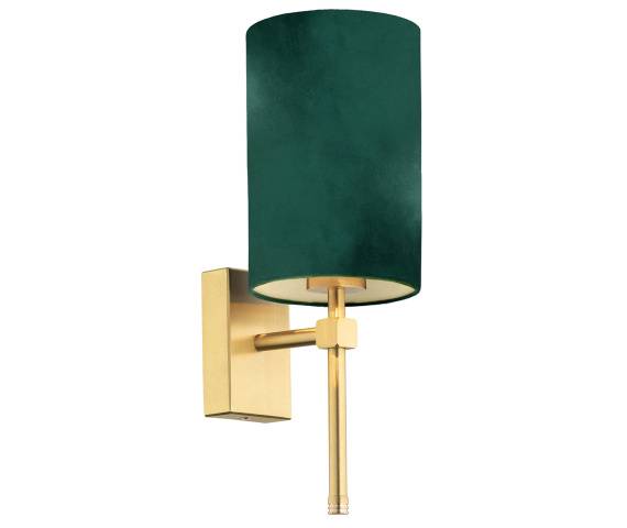 Kinkiet ABRUZZO 8109 oprawa w kolorze złotym z zielonym abażurem ARGON