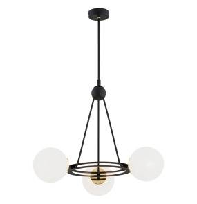 Lampa wisząca AMALFI 6150 oprawa w kolorze czarnym ze złotymi elementami ARGON