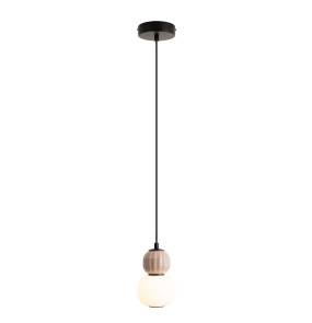  Lampa wisząca MODERN P0625 oprawa w kolorze czarnym z brązowym elementem MAXLIGHT 