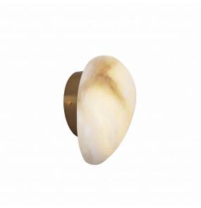 Kinkiet NUVIA W0396 oprawa w kolorze mosiądzu i naturalnego kamienia MAXLIGHT