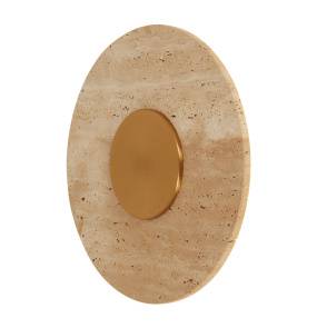 Kinkiet SUN W0417 oprawa w kolorze naturalnego kamienia i złota MAXLIGHT