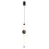 Lampa wisząca VERDES P0612 oprawa w kolorze czarnym z elementami naturalnego kamienia MAXLIGHT