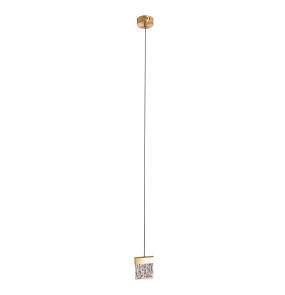 Lampa wisząca VETRO P0573D oprawa w kolorze szczotkowanego złota MAXLIGHT