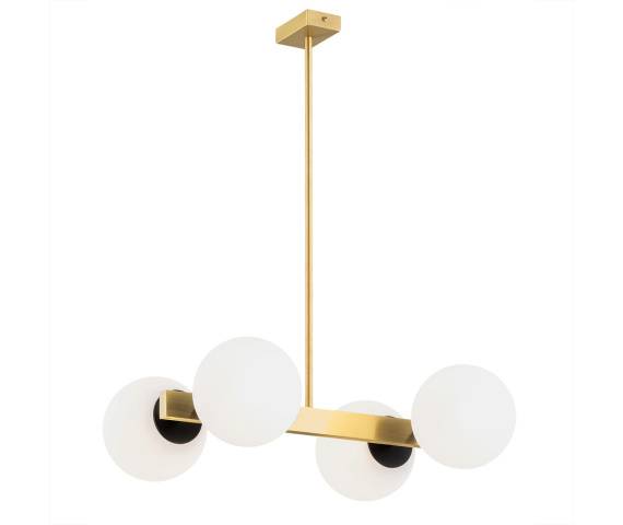 Lampa wisząca FREEMONT 1767 oprawa w kolorze złotym z czarnymi elementami 